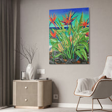 Load image into Gallery viewer, BIRD OF PARADISE Frenchy Loeb - Giclée style large 3x4’ printed stretched canvas