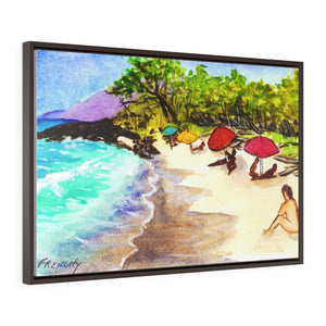 Little Makena Nude Beach, Maui, Hawaii 2016  - Horizontal Framed Premium Gallery Wrap Canvas