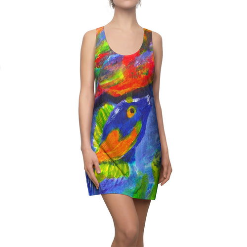 Coral Reef Fish, Saint Martin FWI - Women's Racerback Beach Dress