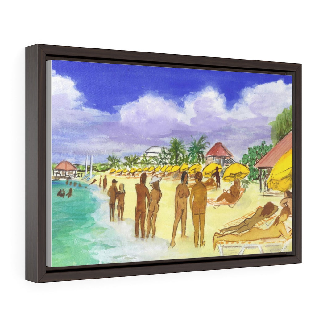 Club Orient, Saint Martin 2007 - Horizontal Framed Premium Gallery Wrap Canvas