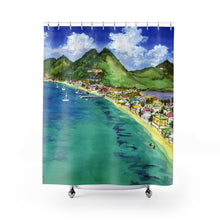 Load image into Gallery viewer, Shower Curtain - Grand Case, Saint Martin 2000