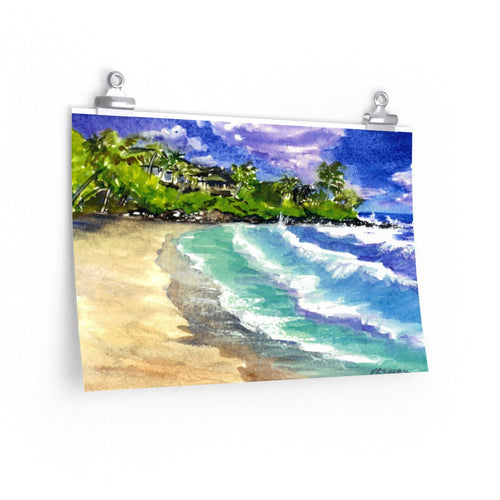 Hamoa Beach, Hana, Maui, Hawaii 2016  - Premium Matte horizontal posters