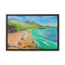 Load image into Gallery viewer, Makena State Park, Big Beach, 2017 - Horizontal Framed Premium Gallery Wrap Canvas