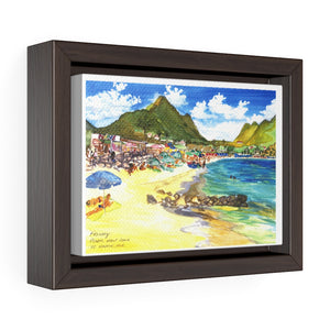 Pedros, Orient Beach, Saint Martin 2000 - Horizontal Framed Premium Gallery Wrap Canvas