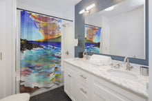 Load image into Gallery viewer, Shower Curtain - Sunset Swim, Little Beach, Maui, HI