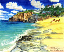 Load image into Gallery viewer, Baie Rouge, Saint Martin 1997 - Horizontal Framed Premium Gallery Wrap Canvas