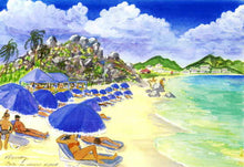 Load image into Gallery viewer, Coco Beach Restaurant, Orient Beach, Saint Martin 2002 - Horizontal Framed Premium Gallery Wrap Canvas