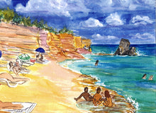 Load image into Gallery viewer, Nudes on Cupecoy Beach, Sint Maarten Saint Martin 2001 - Horizontal Framed Premium Gallery Wrap Canvas