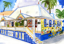 Load image into Gallery viewer, L&#39;Escargot Restaurant, Philipsburg, Sint Maarten 2002 - Horizontal Framed Premium Gallery Wrap Canvas